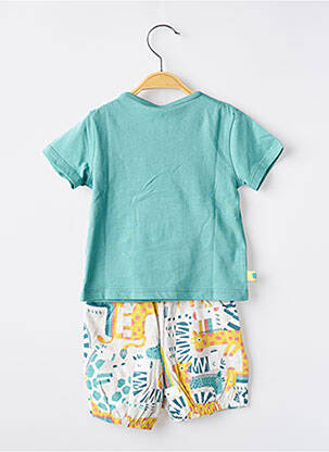 Ensemble short poches vert BOBOLI garcon