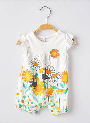 Barboteuse tissage jersey orange BOBOLI fille