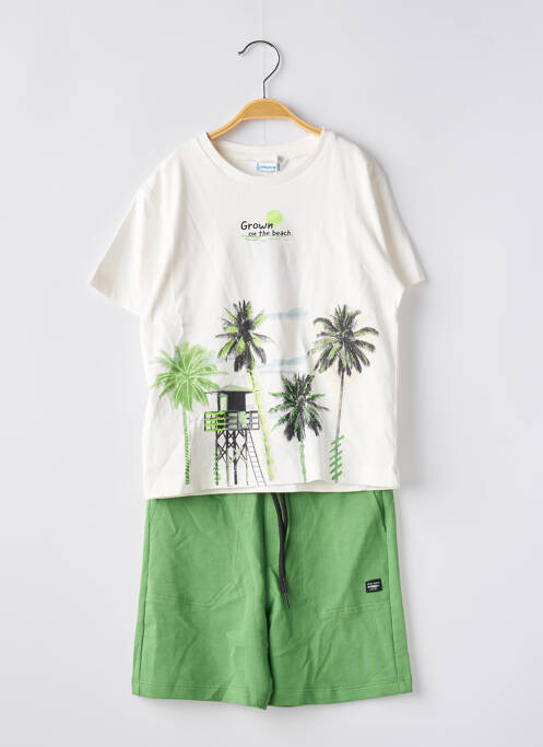Ensemble short sérigraphie vert MAYORAL garcon