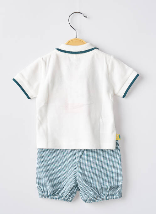 Ensemble short col polo vert BOBOLI garcon