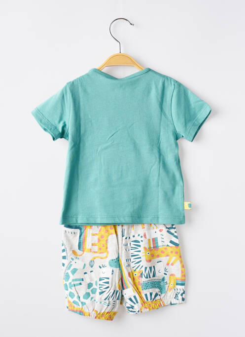 Ensemble short tissage jersey vert BOBOLI garcon