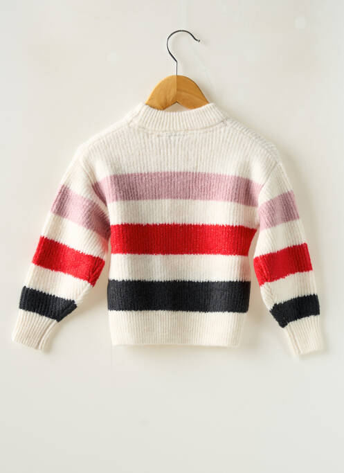 Pull tissage côtelé manches longues rose GARCIA fille