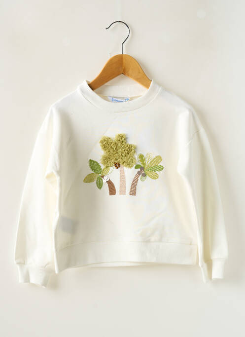 Sweat-shirt blanc MAYORAL pour fille