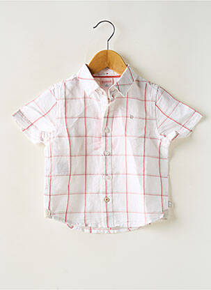 Chemise manches courtes broderie blanc BOBOLI garçon