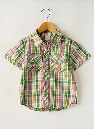 Chemise manches courtes poches vert BOBOLI garçon