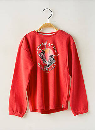 T-shirt coupe droite manches longues rouge GARCIA fille