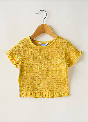 T-shirt coupe cintrée manches courtes jaune MAYORAL fille
