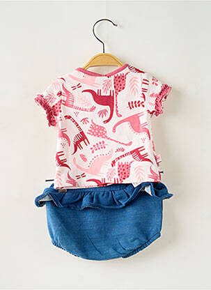 Ensemble pantalon type de haut t-shirt rose BOBOLI fille