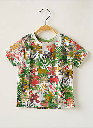 T-shirt imprimé fantaisie manches courtes vert BOBOLI garçon