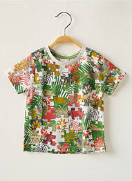 T-shirt coupe droite manches courtes vert BOBOLI garcon
