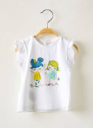 T-shirt stretch manches courtes blanc MAYORAL fille