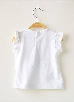 T-shirt stretch manches courtes blanc MAYORAL fille