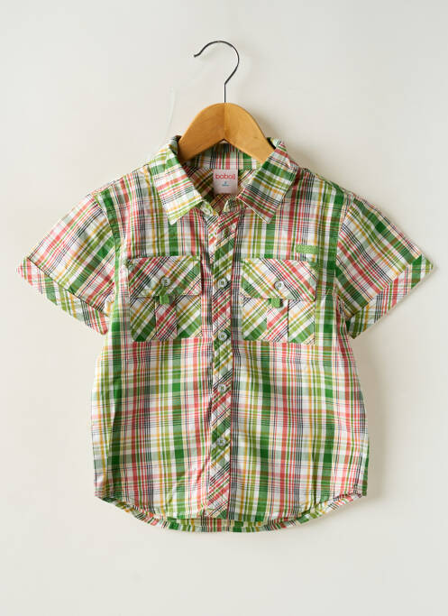 Chemise manches courtes poches vert BOBOLI garcon
