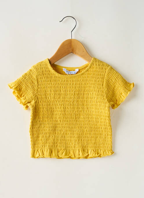 T-shirt coupe cintrée manches courtes jaune MAYORAL fille
