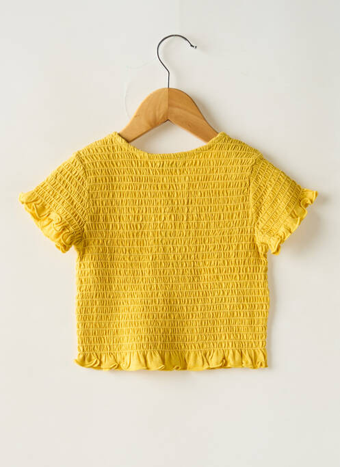 T-shirt coupe cintrée manches courtes jaune MAYORAL fille