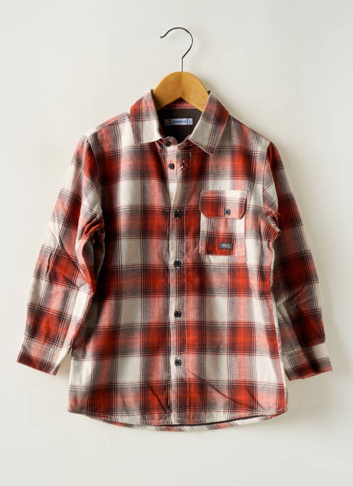 Chemise manches longues rouge MAYORAL pour garçon