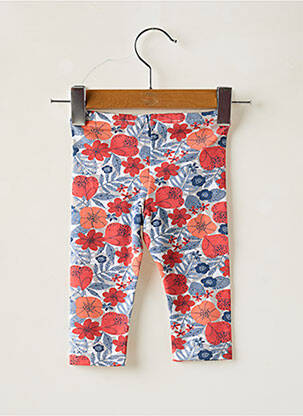 Legging imprimé fleurs taille élastique rouge BOBOLI fille
