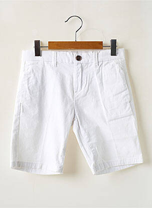 Bermuda tissage popeline taille ajustable blanc MAYORAL garcon