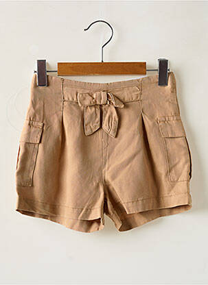 Short taille haute taille élastique beige MAYORAL fille