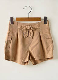Short taille haute taille élastique beige MAYORAL fille