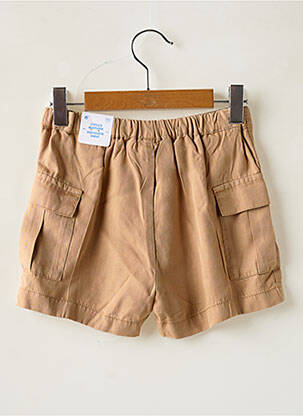 Short taille haute taille élastique beige MAYORAL fille