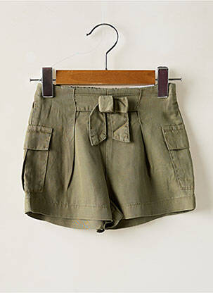 Short taille haute taille élastique vert MAYORAL fille