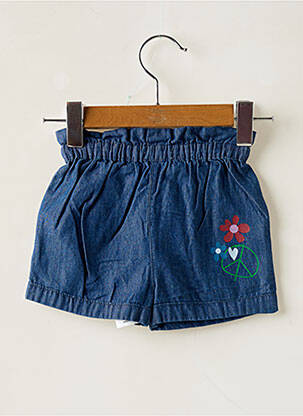 Short taille haute taille élastique bleu BOBOLI fille