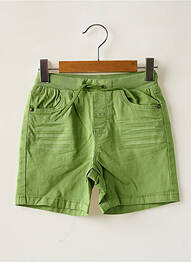 Short tissage popeline taille élastique vert BOBOLI garcon