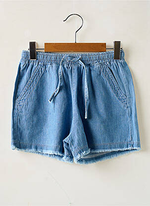 Short tissage denim taille élastique bleu BOBOLI fille