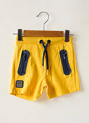 Short poches taille élastique jaune BOBOLI garçon