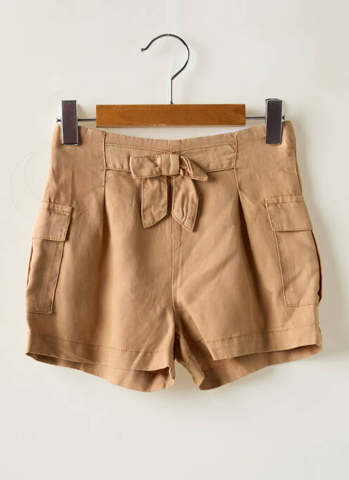 Short taille haute taille élastique beige MAYORAL fille