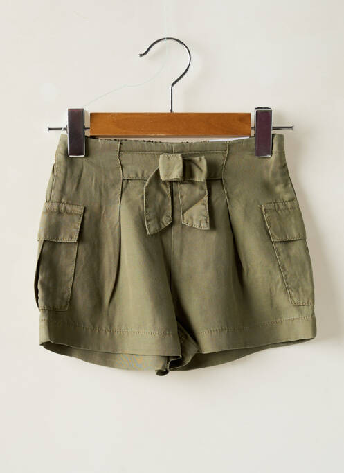 Short taille haute taille élastique vert MAYORAL fille