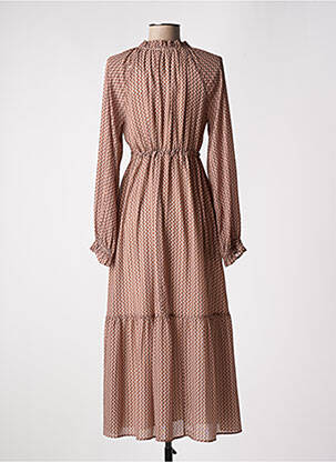 Robe longue manches longues manches longues rose C'EST BEAU LA VIE femme