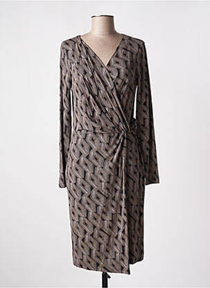 Robe mi-longue manches longues manches longues gris DESIRES femme