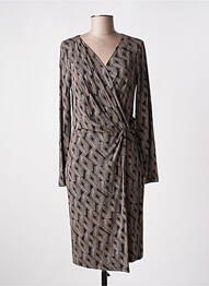 Robe mi-longue manches longues manches longues gris DESIRES femme