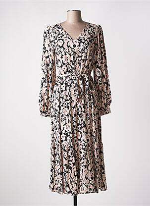 Robe longue manches longues manches longues noir C'EST BEAU LA VIE femme