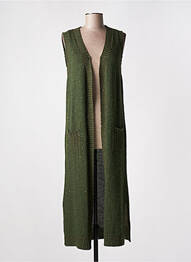 Gilet sans manche poches vert SEE THE MOON femme