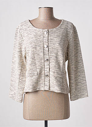 Veste casual col rond beige CREAM femme