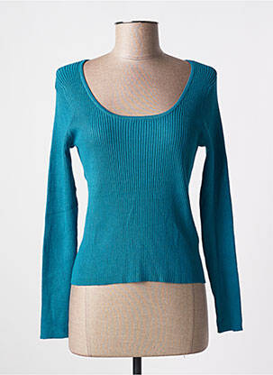 Pull stretch manches longues bleu DESIRES femme