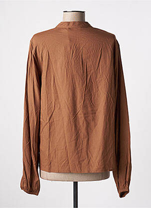 Blouse col rond manches longues marron CREAM femme