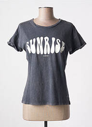 T-shirt sérigraphie manches courtes gris GARCIA femme