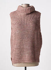 Pull col roulé rose C'EST BEAU LA VIE pour femme seconde vue
