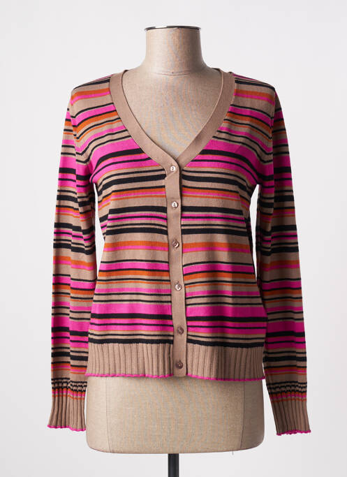 Gilet manches longues marron CREAM pour femme