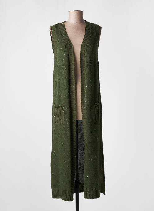 Gilet sans manche vert SEE THE MOON pour femme