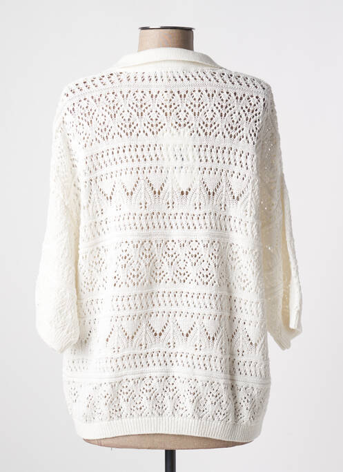 Pull col v manches courtes beige GARCIA femme