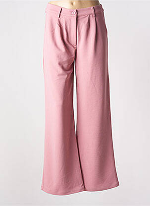 Pantalon large fermeture zippée sous rabat boutonné taille normale rose COMPAÑIA FANTASTICA femme