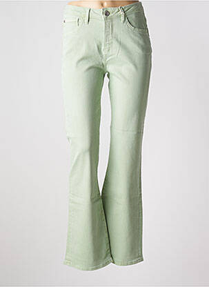 Jean coupe flare stretch taille haute vert GARCIA femme