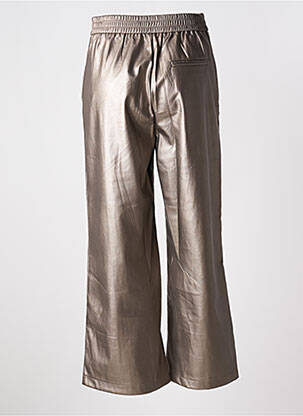 Pantalon large fermeture zippée sous rabat boutonné taille haute argent LES TROPEZIENNES PAR M.BELARBI femme