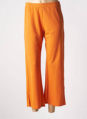 Pantalon 7/8 taille haute taille haute orange SEE THE MOON femme