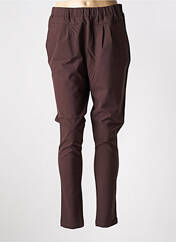 Pantalon slim marron KAFFE pour femme seconde vue